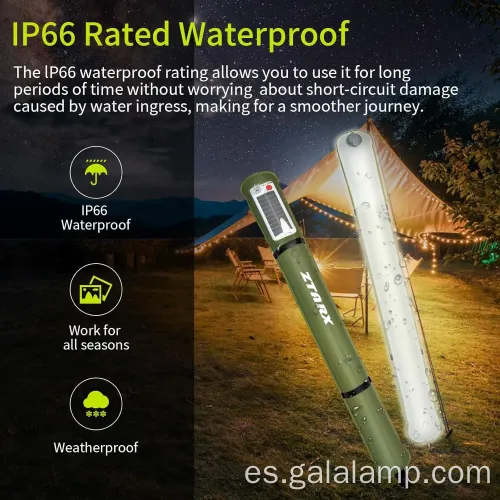 Tubo inflable al aire libre, luz de campamento, luz de emergencia